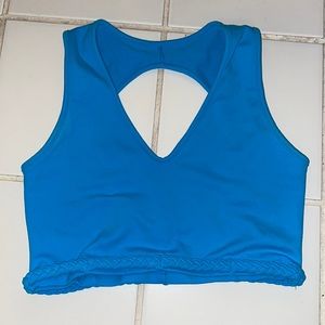 New braid stretchy sport bra great support